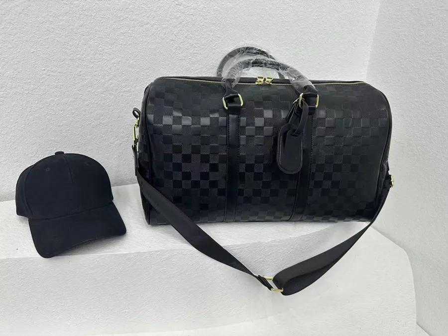 Modeontwerper Plunjezakken voor heren Dames Reizen Handbagage Luxe bagage Lederen handtassen Grote capaciteit Keepall Sportbagage 45 cm