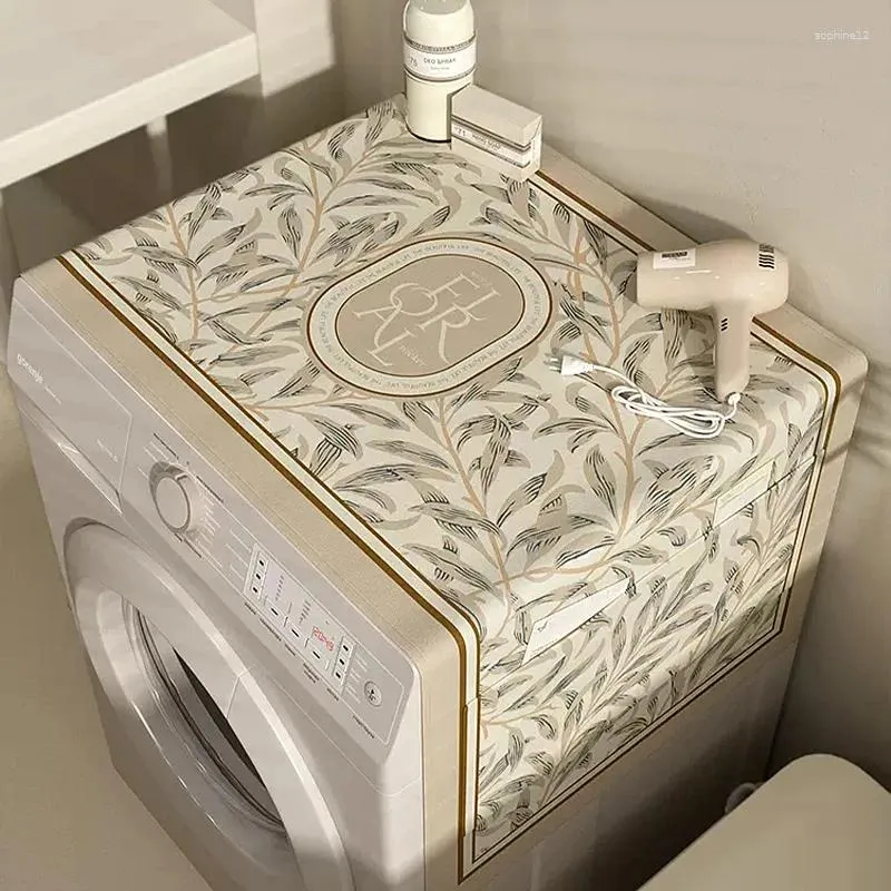 Mattor lämnar mönster dammmatta söt lock för tvättmaskin kylskåp mikrovågsugn skyddande dynan vattentät fukt
