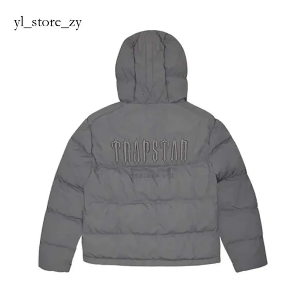 Jaqueta Trapstar Puffer Gradiente Jaqueta Preta Masculina Trapstar Jacke Bordada Térmica Trapstar Inverno Leve e Respirável Casaco Luxuoso Tops 4871