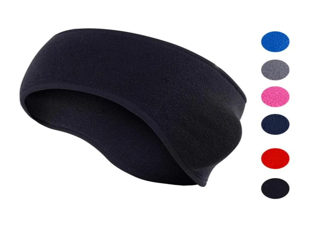 Winter warm running hair band sweatband elastic polar fleece earmuff ear guard sports cycling wide headband5259584