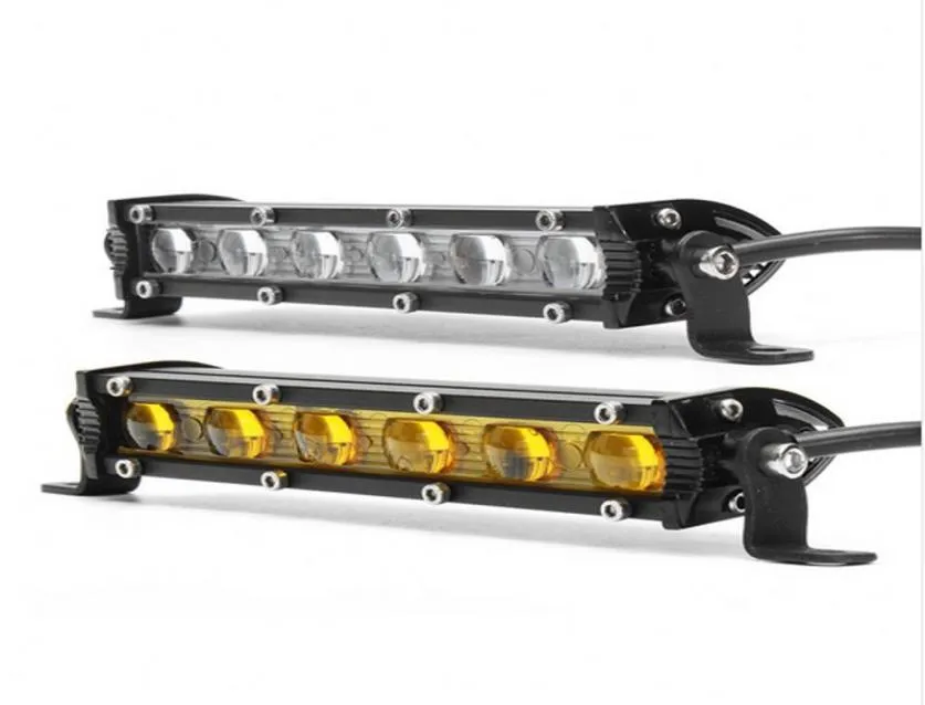 7 inç 6d 18W LED araba çalışma ışık çubuğu LED Spot Işık Çubuğu 6000K Beyaz Sürüş Sis Led İş Lambası Offroad SUV 4WD Araba Tekne 3156587