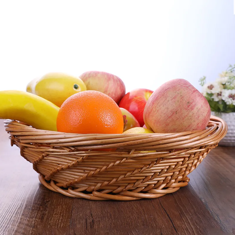 手作りの柳の織物と野菜の保管バスケット家具メーカー卸売キッチンレストランベッドルームフルーツと野菜バスケット