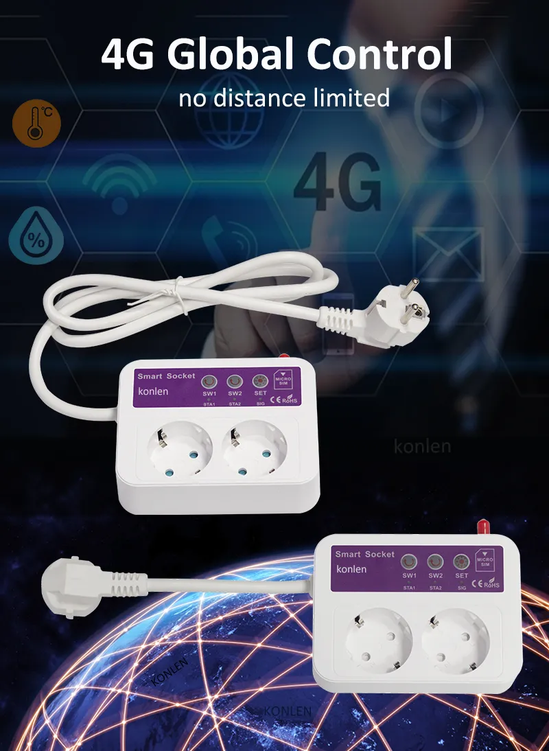 KONLEN Smart Socket UK Plug 4G GSM SIM Card Power... From Ddmyfriend ...