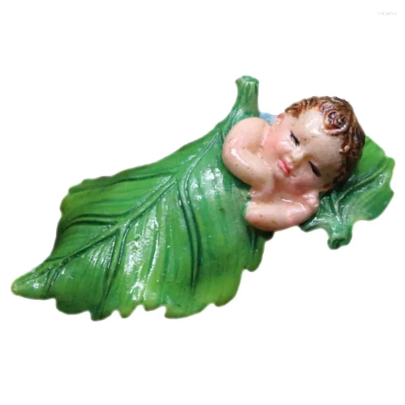 Decorações de jardim estátua de fadas ornamento decoração pequeno artesanato presente de aniversário modelo estatuetas de bebê para ornamentos de resina