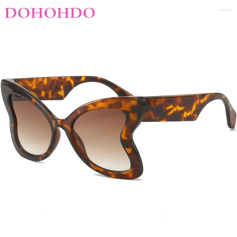 Sunglasses DOHOHDO Fashion Oversized Unique Butterfly Women Personalized Trendy Gradient Shades UV400 Men Sun Glasses