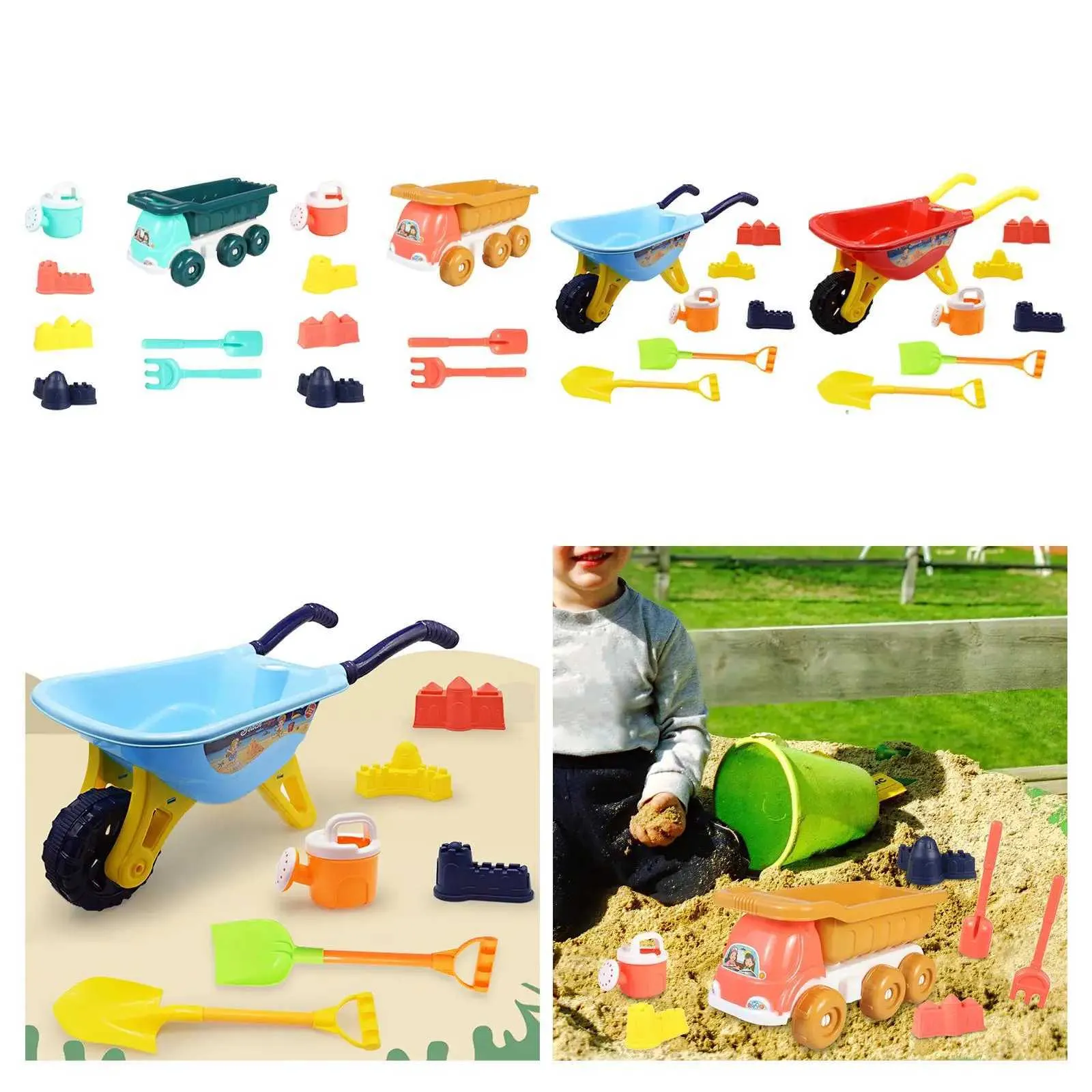 Beach beach Game play toy Sand Toy Set Beach Toy Set Wheelbarrow Gardening Tool Toy for Children Yard Indoor Outdoor Seaside