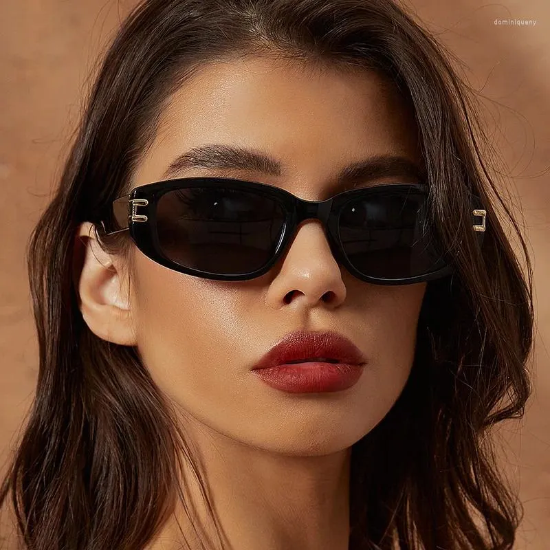 Sunglasses European American Fashion Women's Rectangle Shape UV400 Protection Men's Designer Sun Glasses Seaside Beach Eyewear