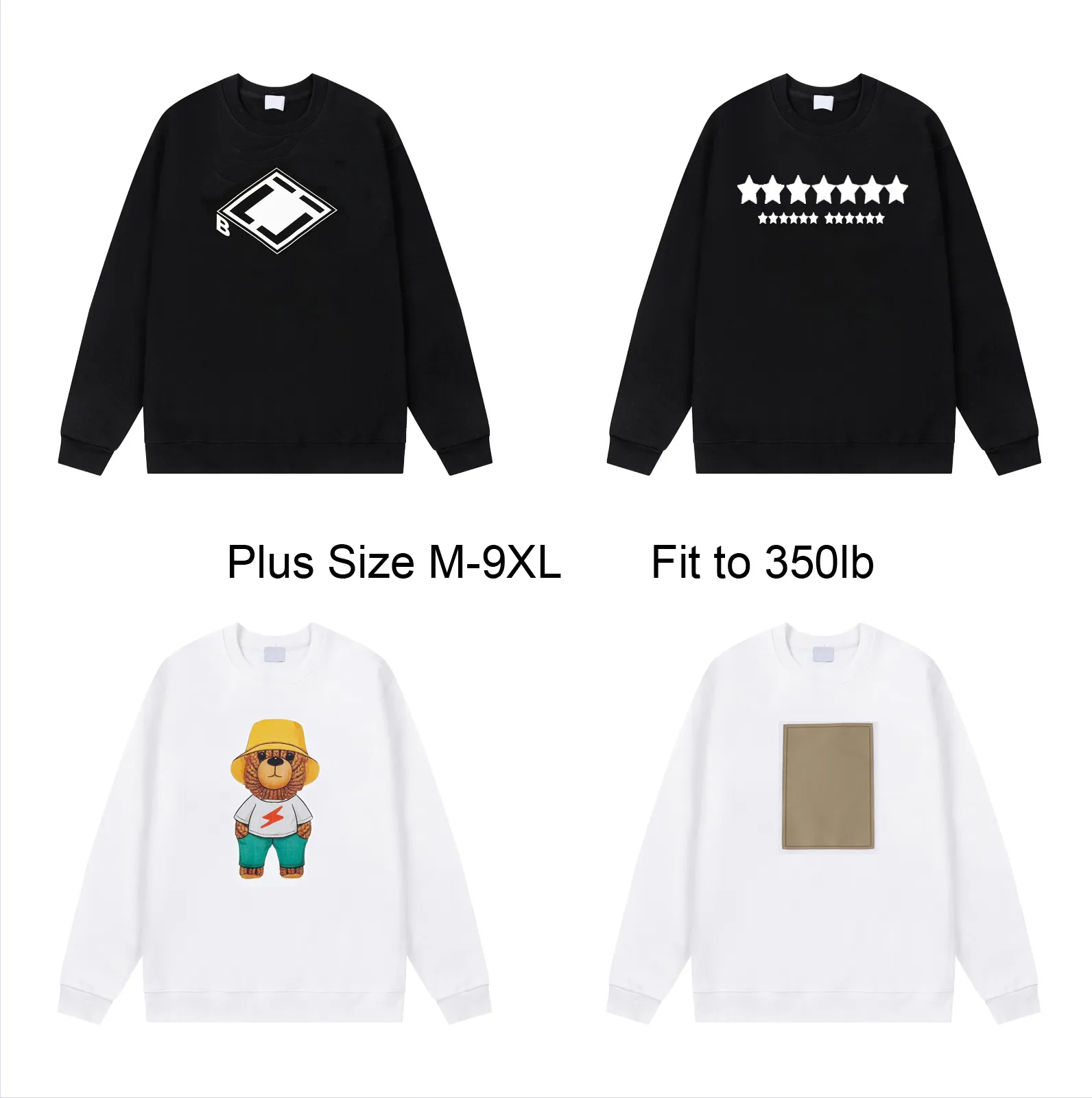 Save Big on Bulk Hoodies Plus Size Men Men Designer Plus Size Hoodie Fat  Man Sweatshirts Men's Hoodies Clothing Long Sleeve Hooded Clothes T Shirt 