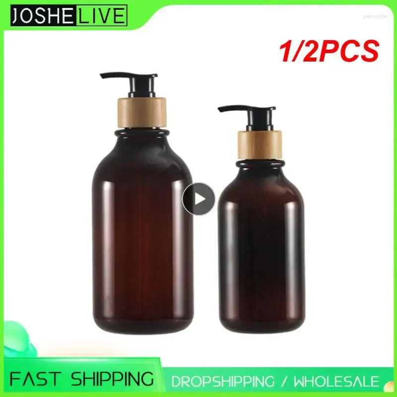 Zeepdispenser 1/2PCS 300/500ml Pomp Badkamer Shampoo Keuken Schotel Houten Fles Refill douchegel Hand Opslag