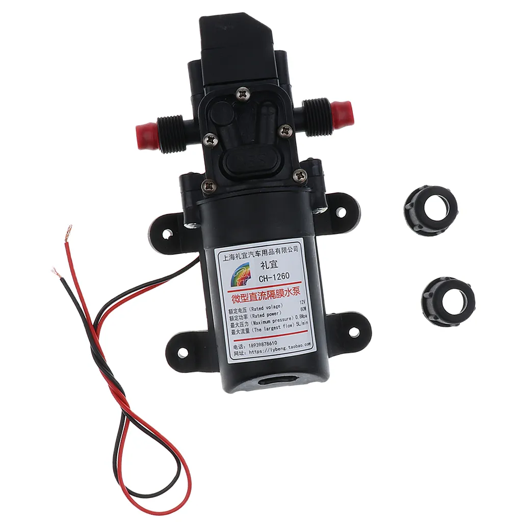 MUCH 12V 70W 130PSI Diaphragm Water Pressure Pump For RV, Caravan, Marine