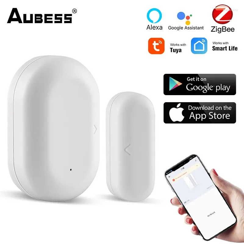 Smart Home Control Tuya Window Door Gate Sensor Detector Security Alarm System Voice Work With Alexa Assistant