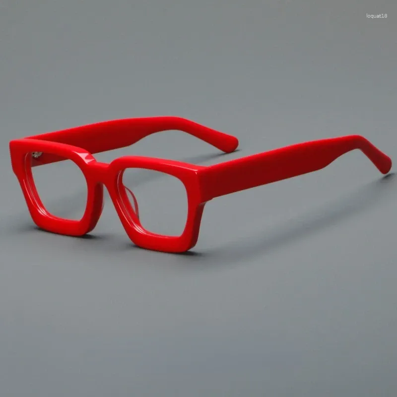 Montature per occhiali da sole Tendenza moda personalizzata Occhiali da vista con lenti da vista per miopia quadrate grandi in acetato di alta qualità