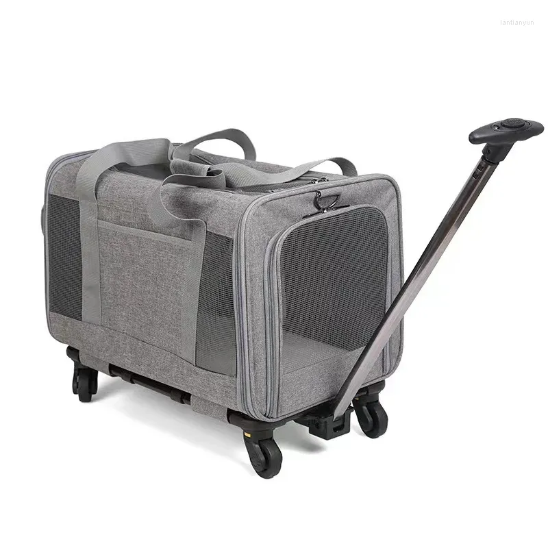 Sac ou lit de transport Durable pour animaux de compagnie, sac à dos de voyage et chien avec roulettes amovibles pour chariot