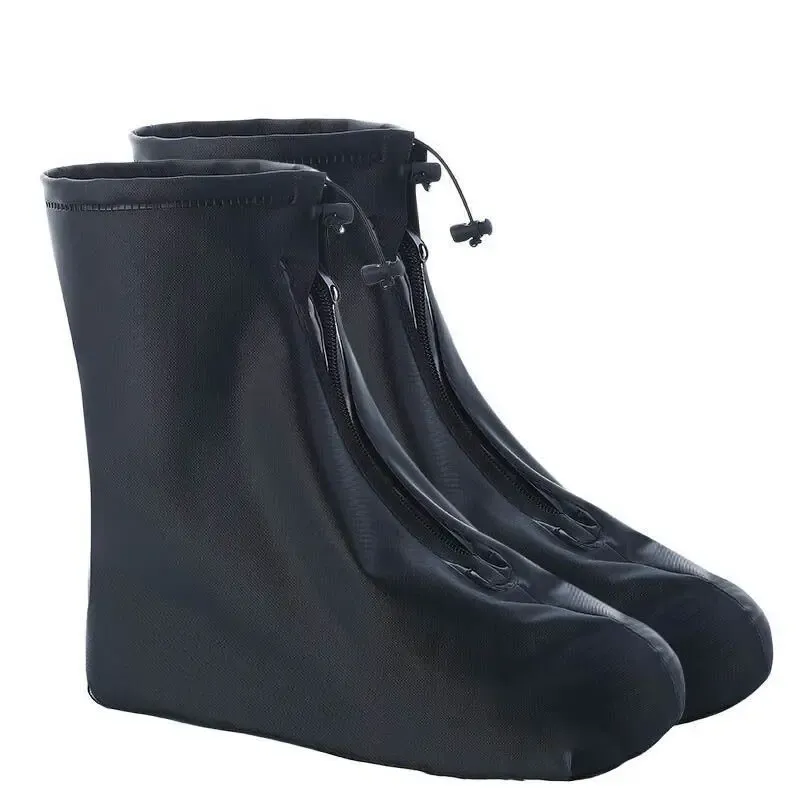 Laarzen mannen dames schoenen covers voor regen flats enkel laarzen dekken pvc herbruikbare niet -slip deksel voor schoenen met interne waterdichte laag