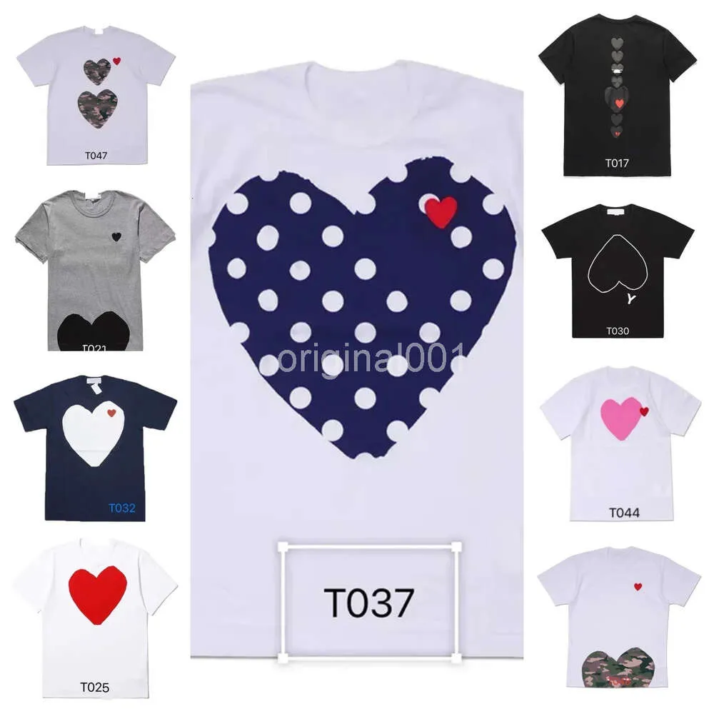 play designer t-shirt da uomo giapponese amore rosso Camicia da uomo da donna Commes etichetta completa maglietta polo CDG Des Badge Garcons ricamo in cotone fk