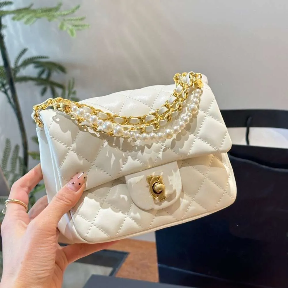 Diseñador Bag de mujeres Chanelel Pearl Square Gasto Cross Coss Bolsas para mujer Tendencia de moda