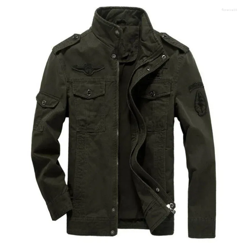 Herrenjacken 2024 Casual Armee Militärjacke Männer plus Größe M-6xl Frühling Herbst Herbstmantel