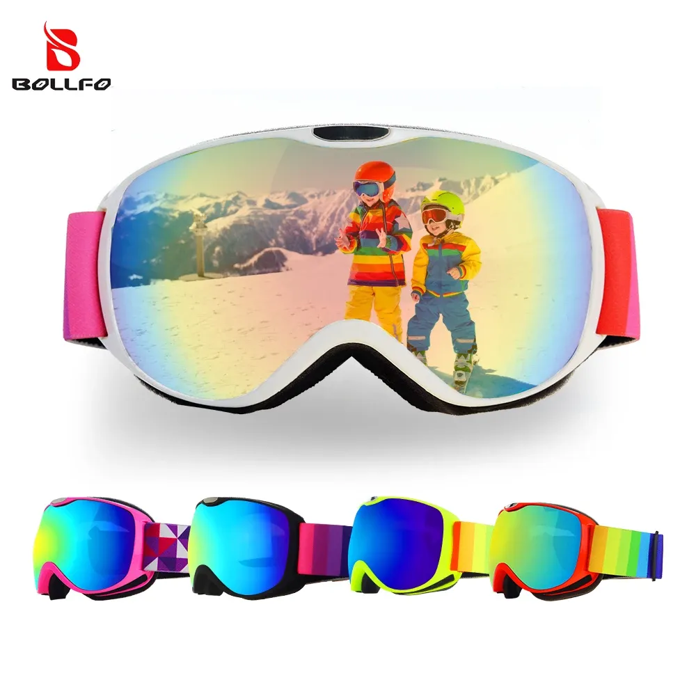 Occhiali da sci per bambini per età 414 Antifog Doppio strato UV400 Occhiali da neve Sport all'aria aperta Inverno Snowboard Occhiali da sci per bambini