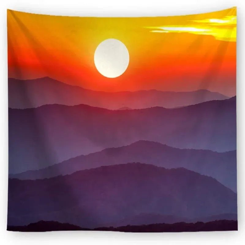 Gobeliny 3D Sunset Sceneria Tropeestry Tropical Beach Coastal Island Palm drzewa krajobrazowe sypialnia Dekorun