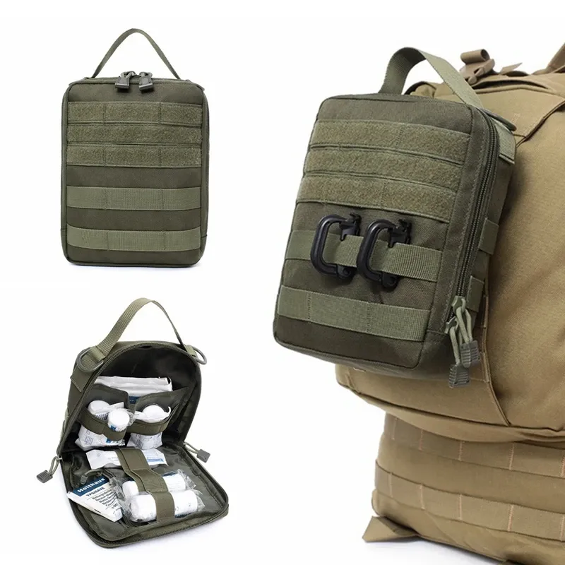 Sacs Militaire Molle EDC pochette tactique sacs médicaux pochette en Nylon Camping en plein air armée pêche Pack taille survie chasse outils sacs