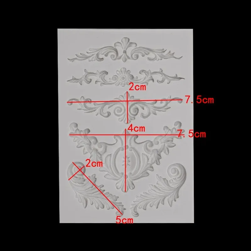 2024 Барочная силиконовая плесень из тиснена