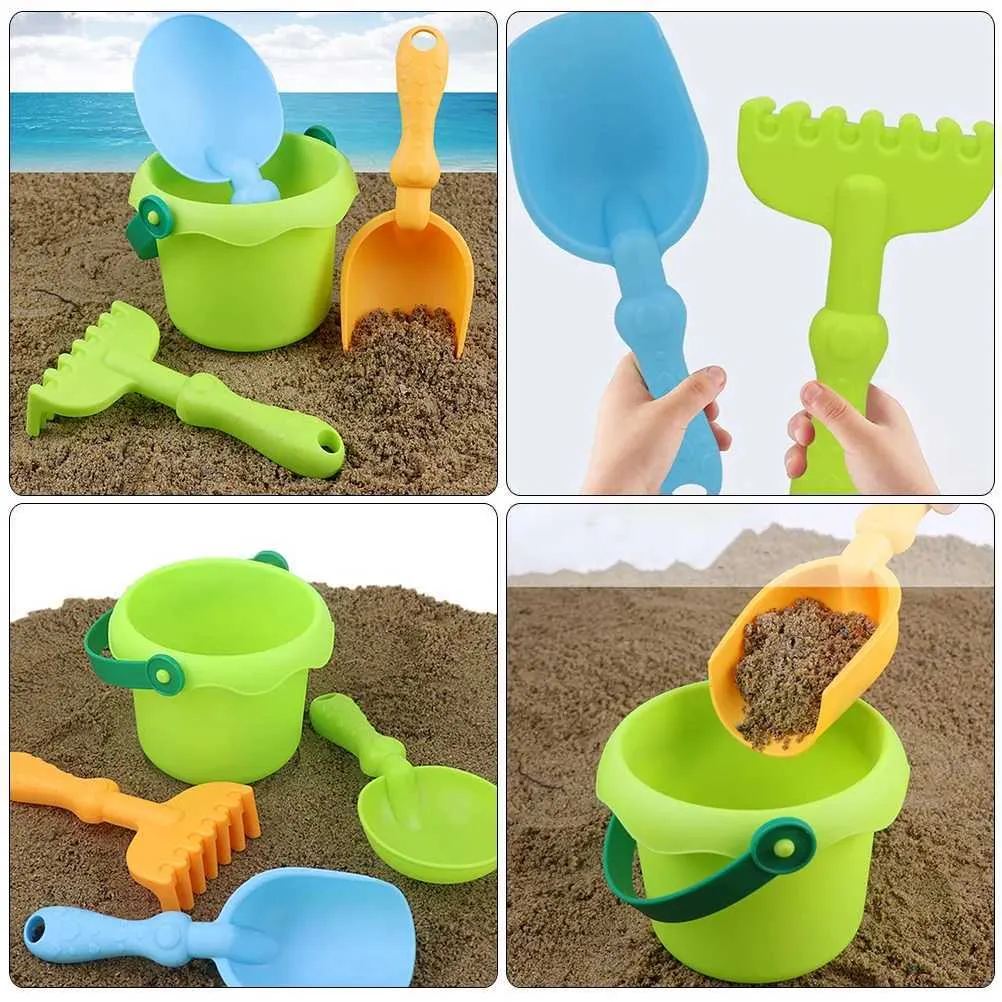 Wassersand Spiel Spaß 1 Set Eimer Toy Kids Beach Spade Rake 240403