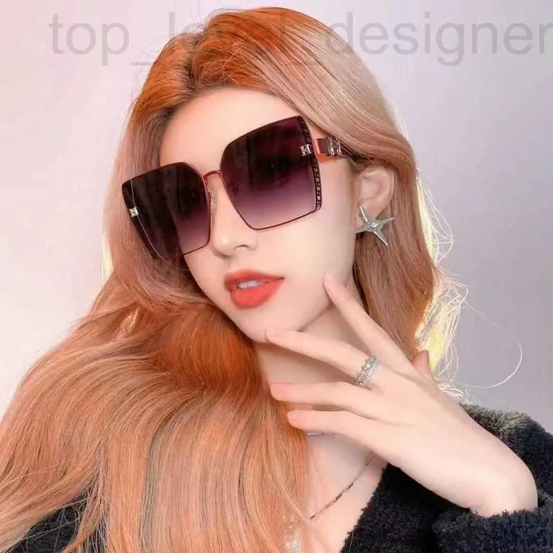 Sunglasses designer New fashion h-house square Women's street shooting Tiktok net red personalized glasses large frame sunglasses A6JR