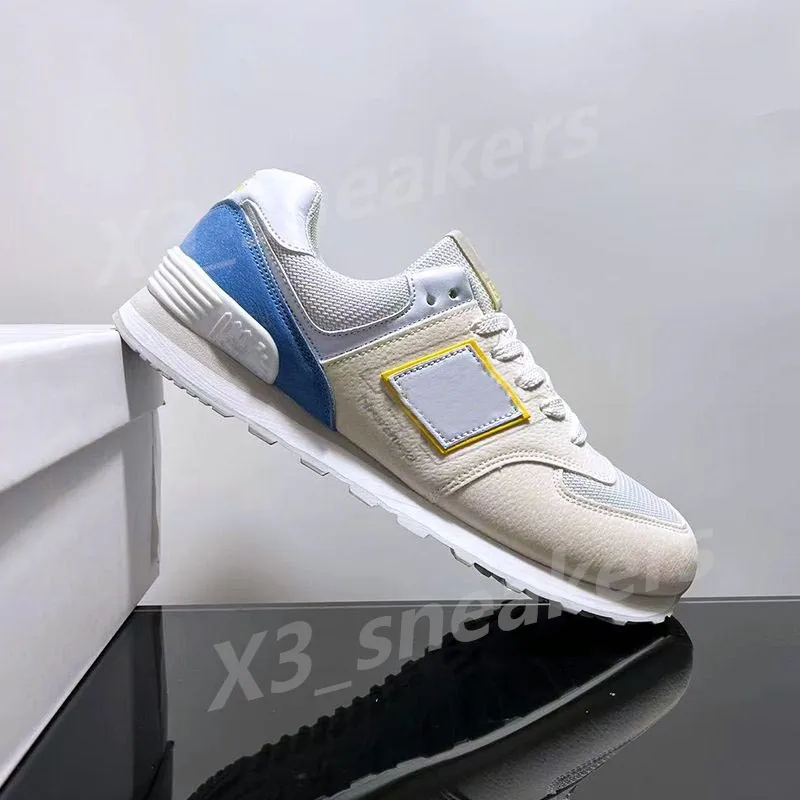 2024 Designer de moda Mulheres Mens Sapatos Casuais Personalizado N574 574s Syracuse Sea Salt Varsity Gold Dore Branco Cinza Verde Sombra Unc Univers 36-45 M42