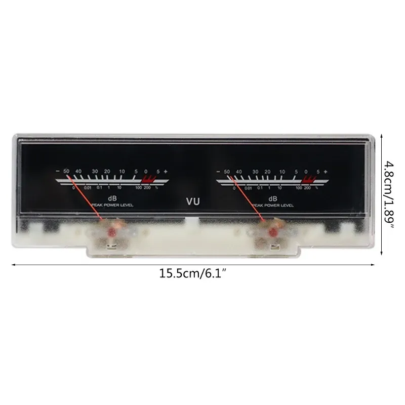 2024 Neuer Doppelzeiger Vu Messgeräte -Stereo -Audioverstärker -Board DB Sound Level Indikatormesser Einstellbare Hintergrundbeleuchtung mit Treiber