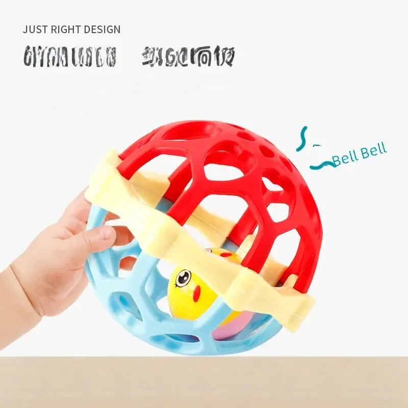 Baby Ball Hand Grab Training Toy Hand Shake Bell Newborn Ball Rubbing Toy Bottle Washable Emotional Intelligence Development