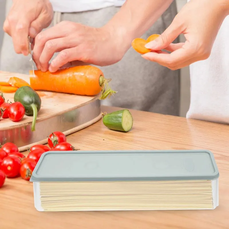 Bottiglie di stoccaggio 3 pezzi Contenitori in plastica trasparente Contenitori per noodle per dispensa Frigorifero Pasta a tenuta d'acqua con coperchi ermetici