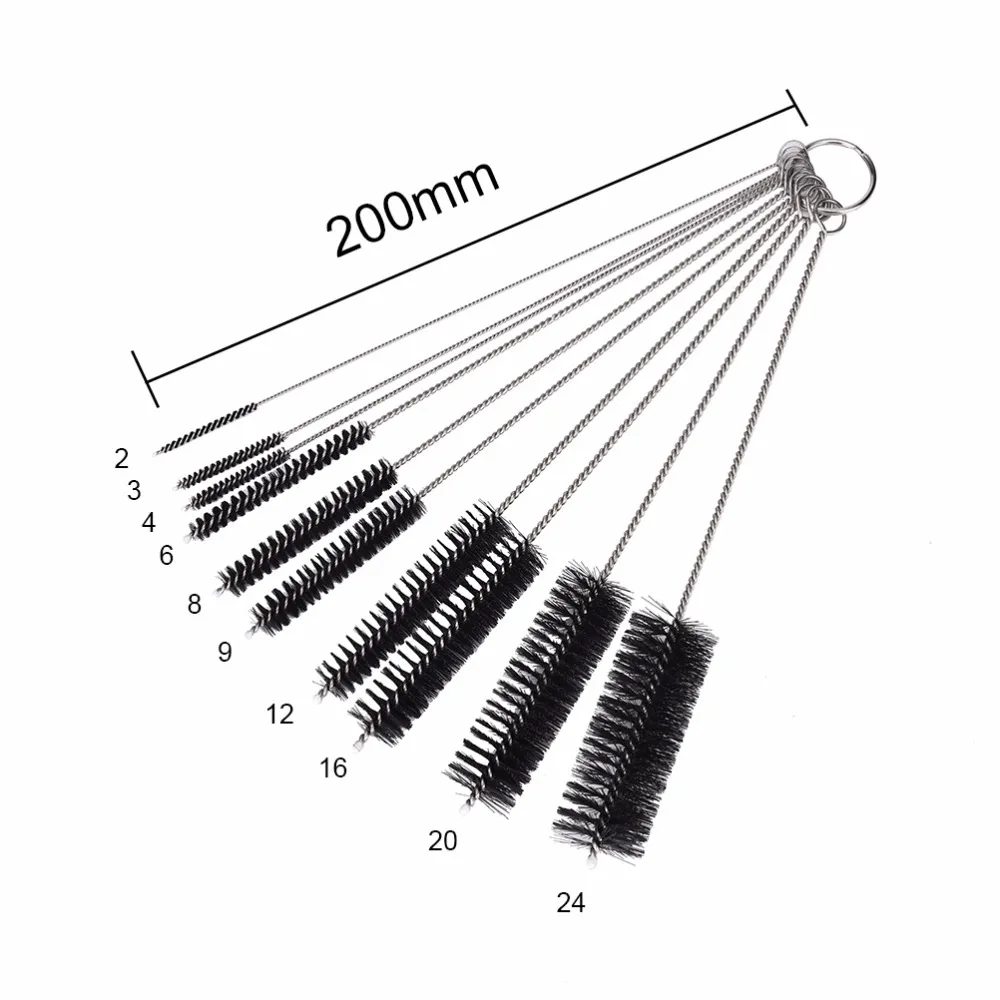 10Pcs Baby Bottle Cleaning Brushes Stainless Steel Teapot Nozzle Clean Tool Kitchen Airbrush