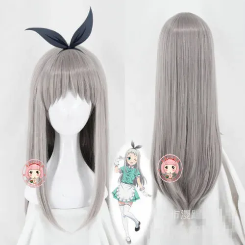Смешание париков S Kanzaki Hideri Menma Meiko Cosplay Wig Hear Grey Длинные прямые волосы+ парик