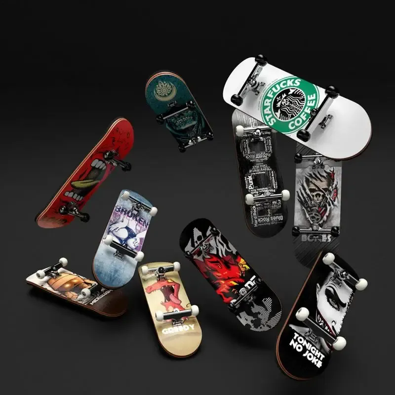 Lot De 6 Mini Skateboards Pour Doigts - Fingerboards En Plastique Et Aluminium, Jouet éducatif, Décoration