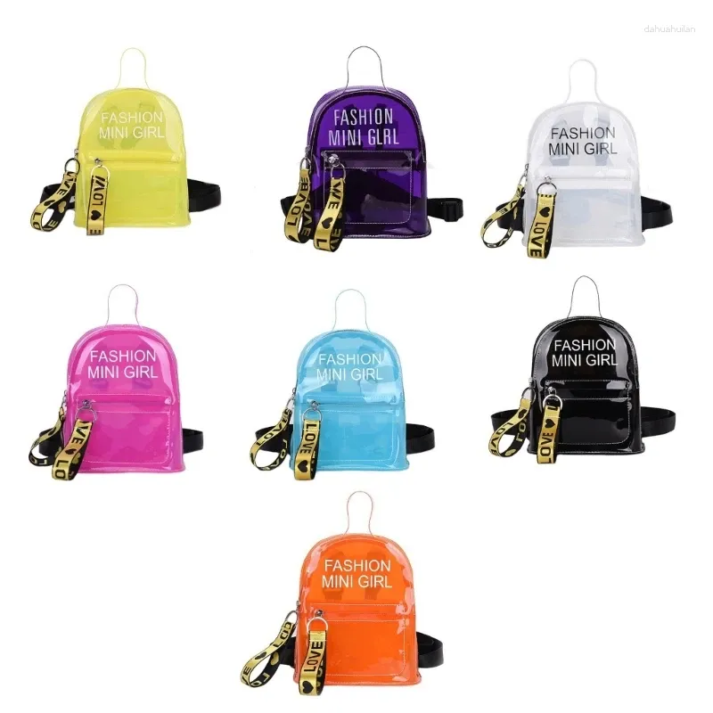 Ryggsäck transparent väska skolor ryggsäckar kvinnliga små dagsäckar praktiska för daglig användning