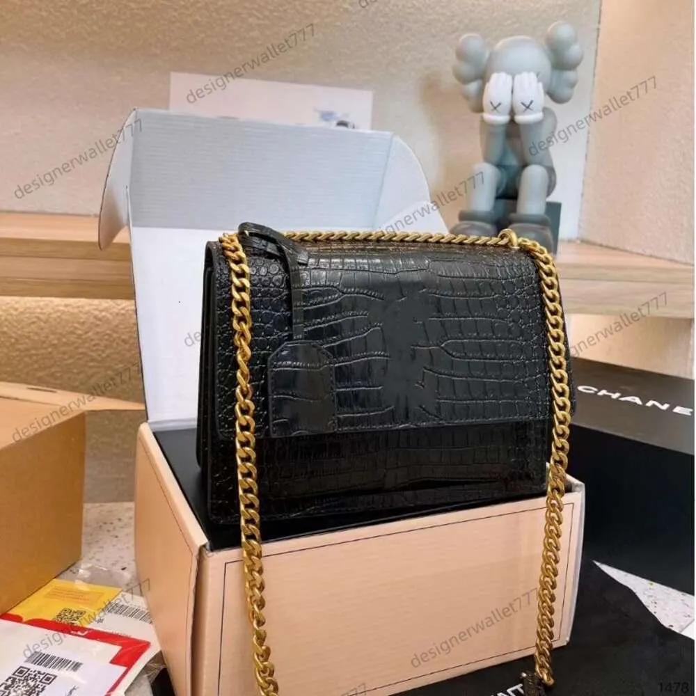 Femmes Designer Sac Sac à main Ysltiys Flap Gold Silver Chain Sacs à bandoulière en cuir Fourre-tout de luxe Lady Embrayage Messenger Purse Sac à bandoulière de haute qualité