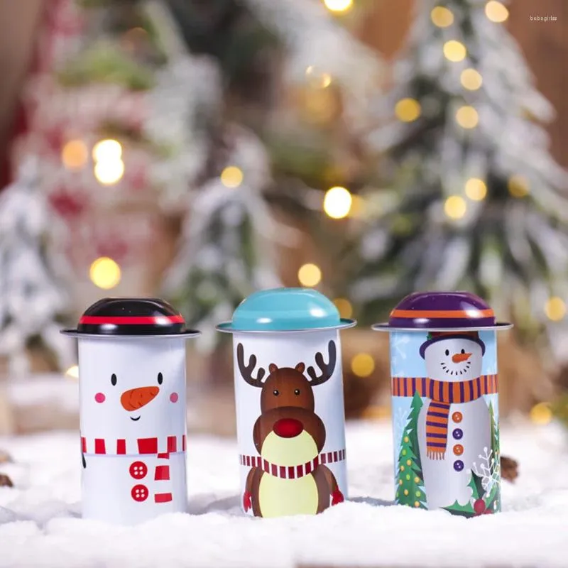 Depolama şişeleri 3 adet kapak doğum günü dekorasyonu kız kurabiye konteyneri Noel şeker kavanozları