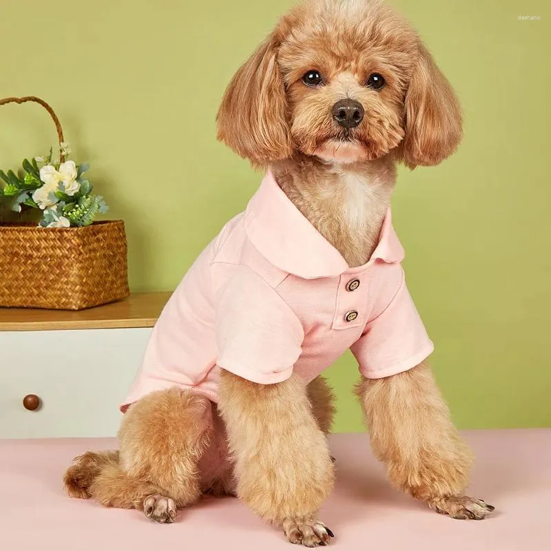 Köpek giyim toptan pembe kıyafet üreticisi İnternet ünlü tarzı bahar ve yaz gündelik kedi giyim için.