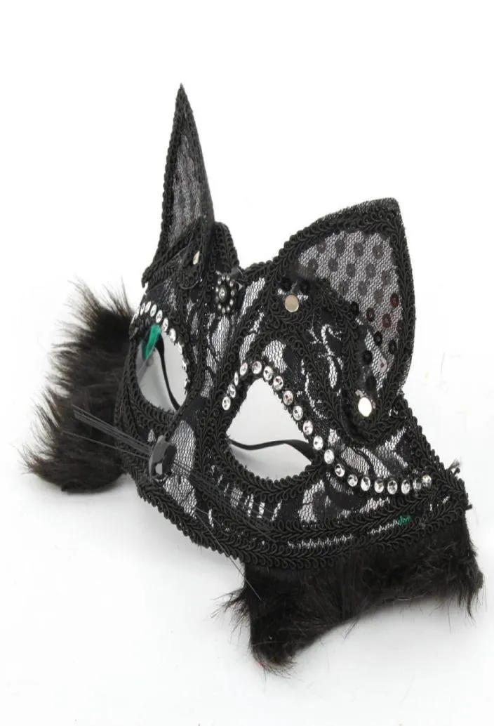 Fashion Accessories Halloween Fox Halfface Eye Mask Porn Women Lace Party Nightclub Queen Erotic Lingerie Masquerade Sexy Cosplay7564866