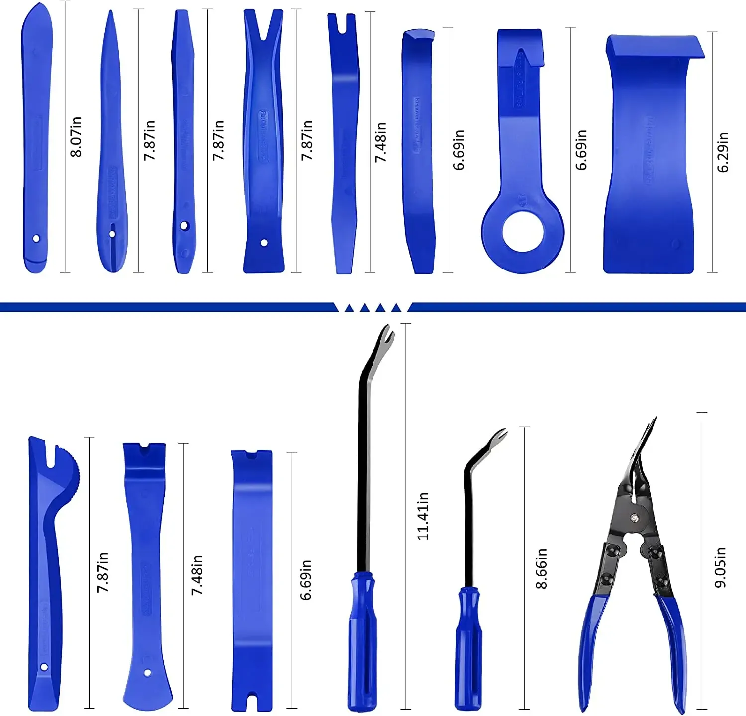 Auto Tri Reoval Tool Kit,Wetado 15 Pcs Car Panel Door Window Tools Kit,Auto Clip Fastener