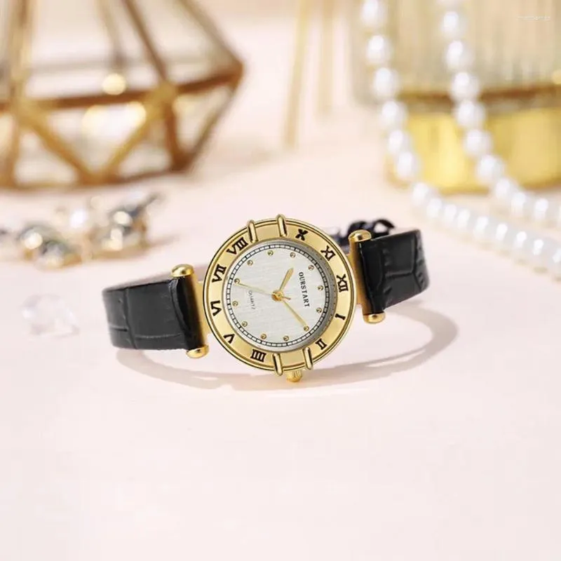 Horloges dames vintage horloge stijlvol dames quartz met retro-stijl wijzerplaat verstelbare imitatie lederen band hoog voor kantoor