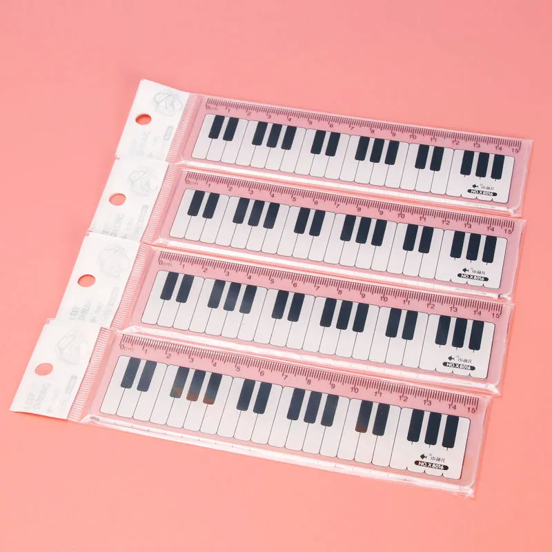 Music Ruler For Kids Creative Piano Keyboard Design Straight Measuring ...