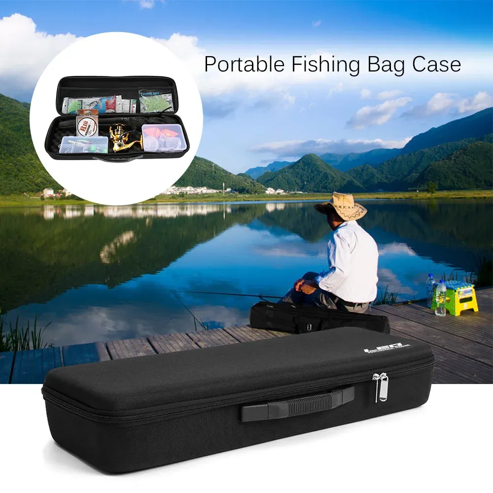 Väskor Portable Fishing Bag Case Hard Bottom Suffsäker fiskespöl