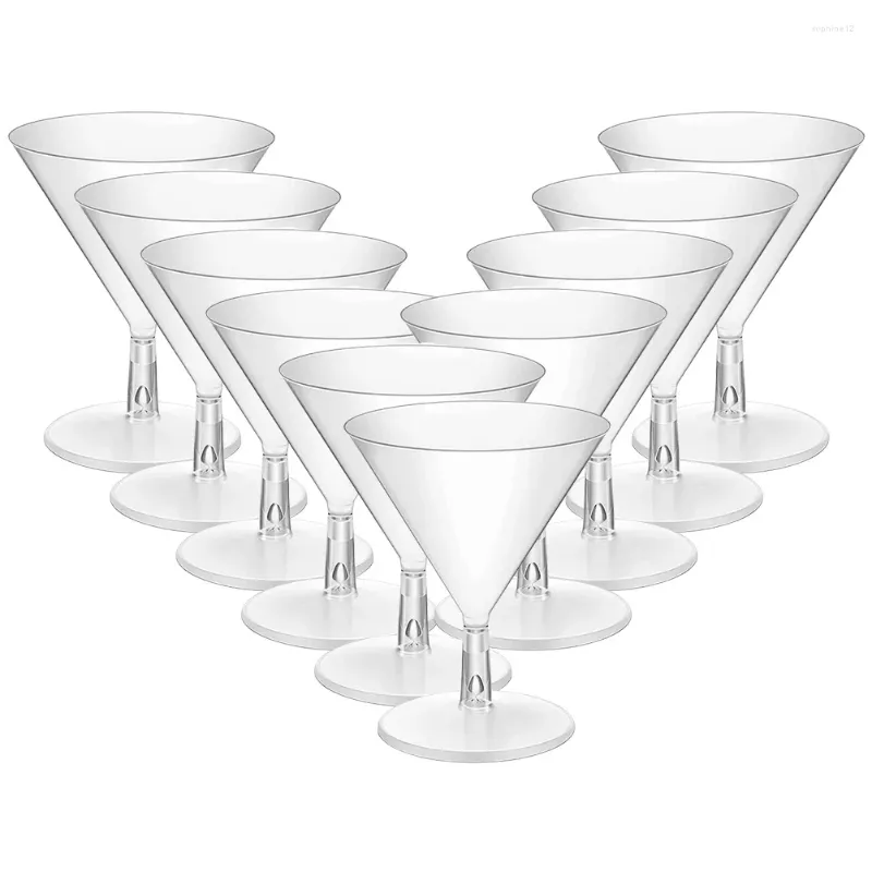 Wine Glasses 10 Pcs Glass Disposable Wineglass Goblet Cup Abs Plastic