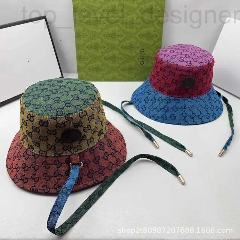 Hüte mit breiter Krempe, Eimer-Designer, neuer doppelseitiger farbiger Seilriemen-Fischerhut, vielseitig für Männer und Frauen, G-Buchstabe, modisches Paar, lässige Schüssel, kleines Gesicht XNQL