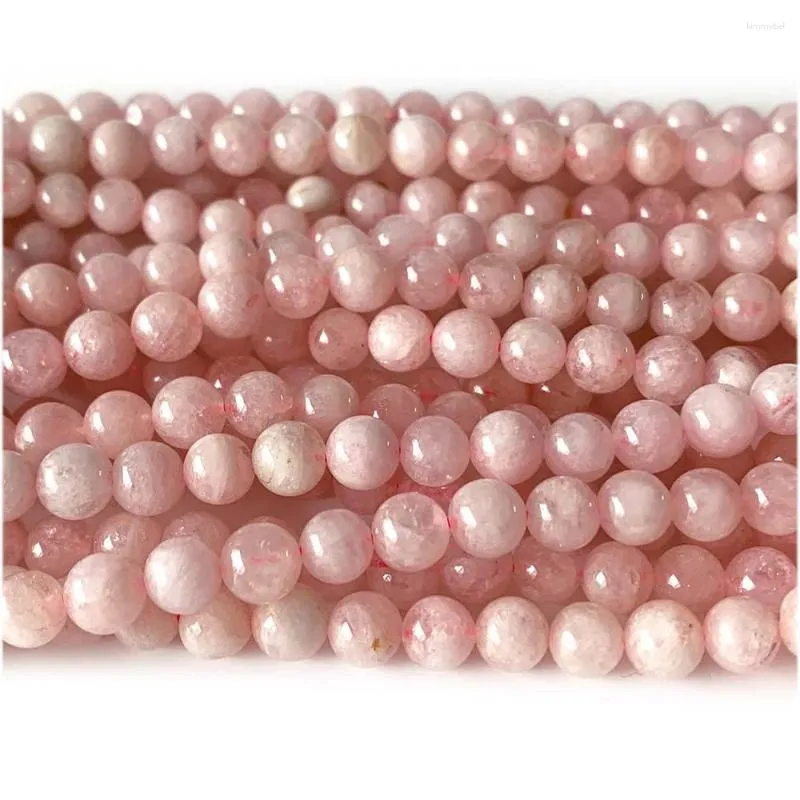 Gemystones en vrac Veemake Natural Realine Morganite Morganite Round Gemstone Perles 07914