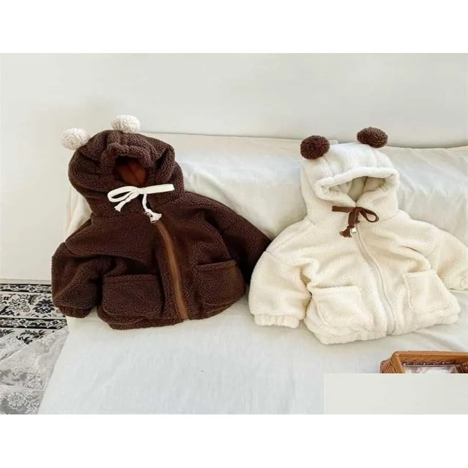 Hoodies Sweatshirts Milancel Winter Kids Fur Foding Girls Fleece Girs Hooded Outfit 211111104244978 Drop Delivery Baby Maternity Clot Dhpojj