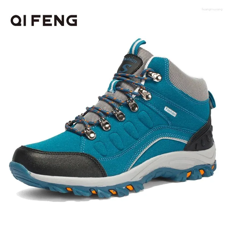 Sapatos de fitness das mulheres dos homens esportes ao ar livre tornozelo caminhadas botas moda unisex trekking pro-escalada de montanha calçado resistente