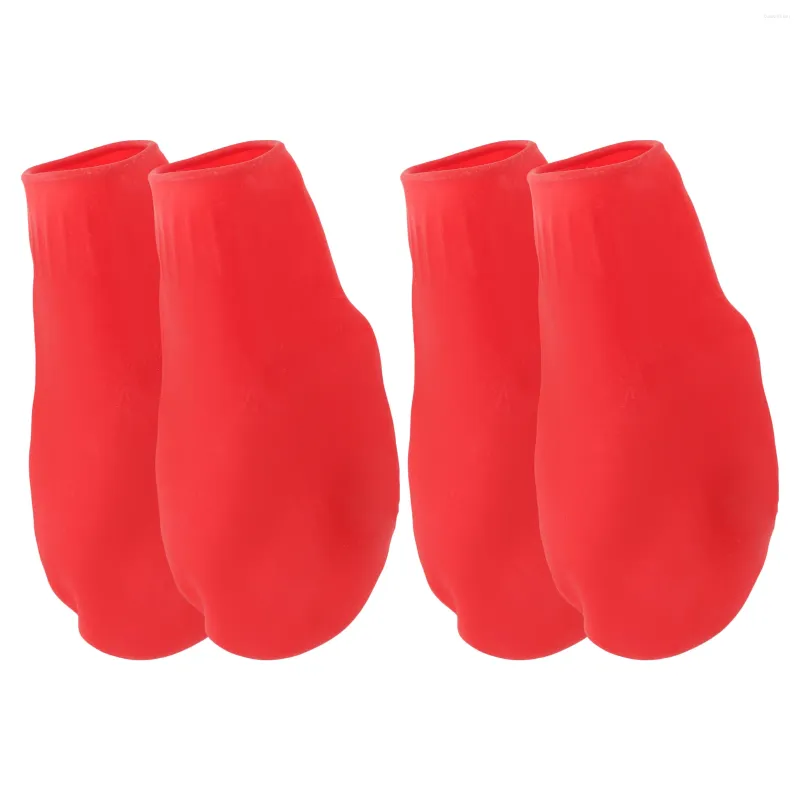 Hundekleidung 4 PCs Haustierschuhabdeckungen wasserdichte Schuhe Luftschuhe Nicht-Schlupf-Gummi für Regenstiefel