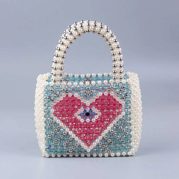 Bayberry Ball Pearl Dinn Dress Handbag Hand Wide Groud Niche Design Beaded Beedbery Square Bag 240402